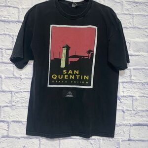 Vintage Tag Upper Playground Shirt Size L San Quentin State Prison Tee